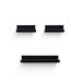 Floating Shelves 23.62" Wall Mounted Wood Shelves For Bathroom, Bedroom, Living Room, Kitchen, Hanging Shelf For Books/Storage/Decor With Invisible Brackets, Black_maomaolike.com