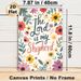 The Lord Is My Shepherd Themed Painting Poster, Whimsical Hand-drawn Floral Poster, Inspirational Religious Message Decor Ideal For Home, Living Room_maomaolike.com