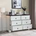 Modern Farmhouse 6-Drawer Chest Of Drawers For Bedroom, Wooden Bedroom Drawer Dresser With 6 Storage Drawers,6 Drawer Dresser Chests For Bedroom_maomaolike.com