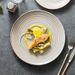 Kiln-Change Tea Color Threaded Western Pasta Japanese Flat Shallow Ceramic Dish Plate Home High-End Tableware_maomaolike.com