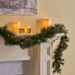 2 Set Of 9 Ft Cashmere And Snow Bristle Garland With 20 Pine Cones And With 50 Warm White LED Lights With Timer Battery Operated-Outdoor,160 Tips_maomaolike.com