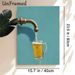 Creative Beer Themed Painting Poster, Whimsical Surreal Scene Poster, Unique Eye-catching Decor Ideal For Home Bar, Kitchen Or Lounge_maomaolike.com