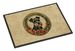 Schnauzer Christmas Flowers Doormat Front Door Mat Indoor Outdoor Rugs For Entryway, Non Slip Washable Low Pile, 24H X 36W_maomaolike.com