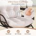 Patio Wicker Egg Chair Outdoor Rattan Lounge Basket With Seat And Back Cushions Support Up To 400 Lbs For Backyard, Poolside, Indoor Places And So On_maomaolike.com