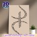 Mystic Symbol Cross Painting Poster, Minimalist Black Linear Symbolic Cross Poster, Unique Cultural Symbolic Decor Suitable For Living Room, Study_maomaolike.com