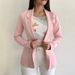 Women's Clothing small suits Lapel long sleeves slim sweet button street jacket suit multi color spot_maomaolike.com