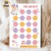 Unicorn Themed Reward Chart Painting Poster, Pastel-colored Cute Cartoon Unicorn With Balloons Poster, Motivational Progress-tracking Design To_maomaolike.com
