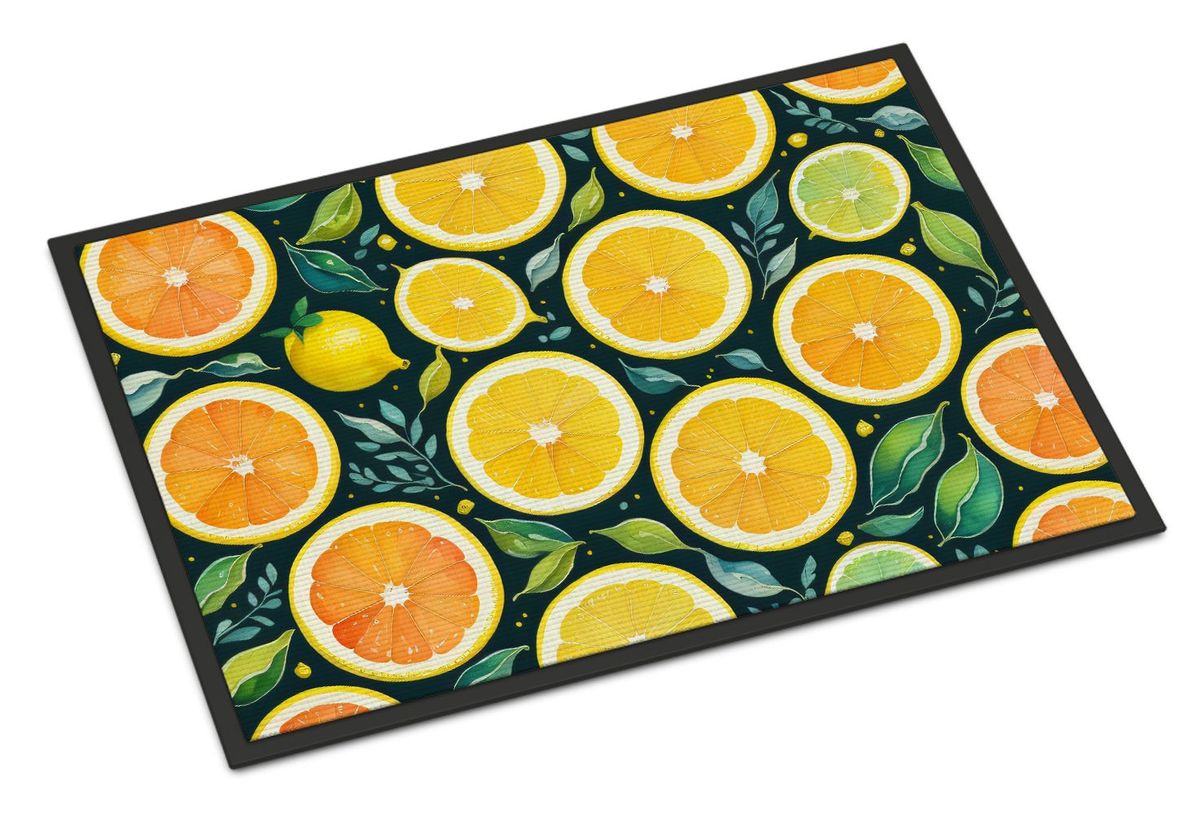 Colorful Lemons Doormat Front Door Mat Indoor Outdoor Rugs For Entryway, Non Slip Washable Low Pile, 24H X 36W_maomaolike.com