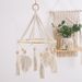Nordic Handwoven Tapestry Bamboo Hoop Leaf Tassel Home Decoration Children's Room Bedroom Hanging Ornament Photo Prop_maomaolike.com