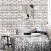 45cm*2000cm White Brick Peel And Stick Wallpaper, Realistic 3D Faux Brick Waterproof Self Adhesive Wall Covering For Bedroom Living Room Kitchen_maomaolike.com