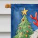 Komondor Christmas Reindeer House Flag Large Porch Sleeve Pole Decorative Outside Yard Banner Artwork Wall Hanging, Polyester, House Size, Multicolor_maomaolike.com