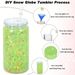 16OZ DIY Snowglobe Tumbler With Pre Drilled Hole Reusable Plastic Water Bottles Break-Resistant Mason Jar Cups For_maomaolike.com