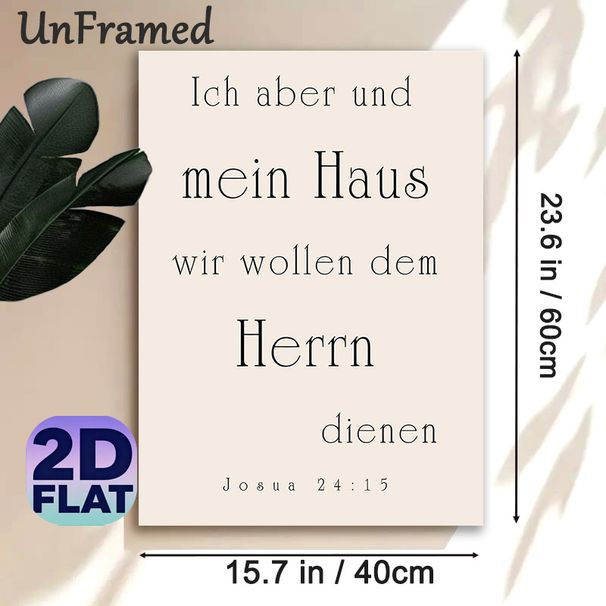 Biblical Verse Painting Poster, Minimalist Elegant German Scripture Poster, Meaningful Serene Decor Ideal For Home And Prayer Spaces_maomaolike.com