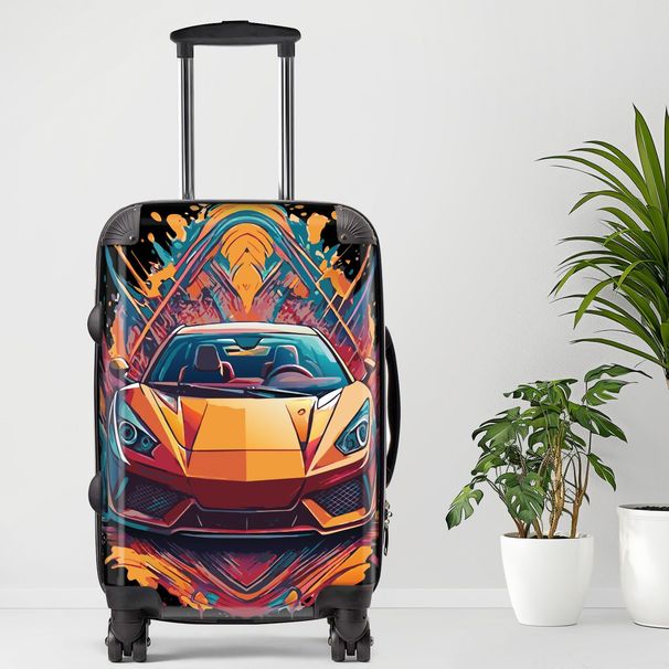 Car Luggage, 20/24/28 Inch Luggage, Carry-On, Custom Luggage, Luggage Set, Suitcase, Travel, Vacation, Cabin Suitcase, Custom Suitcase, Personalized Luggage_maomaolike.com