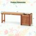 Teak Oil Finish Raised Garden Bed Wood Planter Box With Bench_maomaolike.com