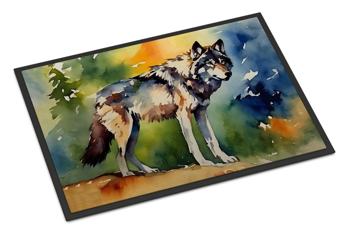 Wolves Wolf Doormat Front Door Mat Indoor Outdoor Rugs For Entryway, Non Slip Washable Low Pile, 24H X 36W_maomaolike.com