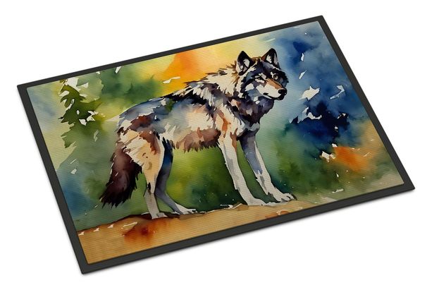 Wolves Wolf Doormat Front Door Mat Indoor Outdoor Rugs For Entryway, Non Slip Washable Low Pile, 24H X 36W_maomaolike.com