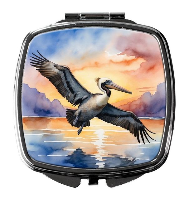 Pelican Fyling At Sunrise Compact Mirror Decorative Travel Makeup Mirror For Women Girls Gifts Pocket Makeup Mirror Folding Handheld_maomaolike.com