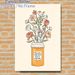 Floral Pill Jar Painting Poster, Warm-toned Whimsical Hand-drawn Poster, Flowers Growing From Pill Jar With Encouraging Quote, Gentle Self-care Decor_maomaolike.com
