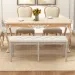 Beige 47.5" Rubber Wood Upholstered Bench With Button-Tufted Seat, 440 Lbs Capacity Retro Entryway Bedroom Bench_maomaolike.com