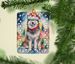 Alaskan Malamute Christmas Porcelain Ornament Christmas Tree Hanging Decorations For Home Christmas Holiday, Rectangle, Gift, Multicolor_maomaolike.com
