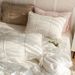 Wholesale Korean Style Princess Pure Washed Four-Piece Full Cotton Bow Tie Pleated Bed Skirt 4-Piece Set_maomaolike.com