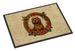 Briard Christmas Flowers Doormat Front Door Mat Indoor Outdoor Rugs For Entryway, Non Slip Washable Low Pile, 24H X 36W_maomaolike.com