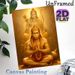 Hindu Deity Hanuman & Rama Themed Painting Poster, Warm-toned Devotional Art Poster, Serene Spiritual Depiction Ideal For Home Prayer Space_maomaolike.com