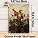 Warrior Battle Themed Painting Poster, Epic Fantasy Battle Scene Poster, Dramatic Combat Artwork Ideal For Game Room, Home Wall Display_maomaolike.com