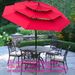 9Ft 3-Tiers Outdoor Patio Umbrella With Crank And Tilt And Wind Vents For Garden Deck Backyard Pool Shade Outside Deck Swimming Pool_maomaolike.com