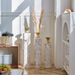 Floor Metal Vases Decorated White Metal Vases Set Of 3 Gorgeous Home Decoration Large Glazed Metal Vases 24in/28.7in/33.5in Height_maomaolike.com