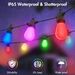 48FTColor Changing Outdoor String Lights , Dimmable String Lights For Outside Waterproof With 16 Shatterproof LED Bulbs, Remote Control Patio Lights For Christmas Halloween Decoration Party Backyard_maomaolike.com