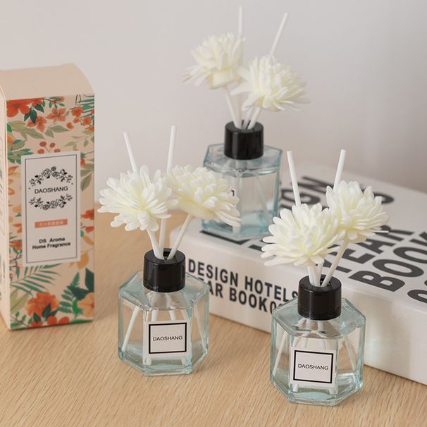 Gardenia 50ml Hexagonal Home Use Flameless Aromatherapy Small Square Bottle Set Indoor Toilet Deodorizer Rattan Dried Flower Whole_maomaolike.com