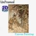 Fairy Tale Creature Painting Poster, Vintage Watercolor Woodland Scene Poster, Whimsical Nostalgic Vibe, Ideal For Living Room, Study And Bedroom_maomaolike.com
