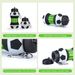 Silicone Collapsible Ball Water Bottle With Climbing Buckle, Drop And Leak Proof Outdoor Sports Mug, Black & White_maomaolike.com