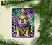 English Bulldog King Of Mardi Gras Porcelain Ornament Christmas Tree Hanging Decorations For Home Christmas Holiday, Rectangle, Gift, Multicolor_maomaolike.com