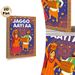 Punjabi Jaggo Celebration Painting Poster, Vibrant Ethnic Folk Art Style Poster, Festive Cultural Decor Showcasing Traditional Performers, Suitable_maomaolike.com
