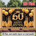 60th Birthday Party Banner - 2D Flat Polyester Backdrop, Wall Hanging Photo Props, Celebration Party Decor_maomaolike.com