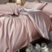 2026 Spring New Feel 200S Long-Staple Four-Piece All-Cotton Pure Cotton Sheet Duvet Cover Light Luxury Naked Sleep Bed Skirt Three-Piece_maomaolike.com
