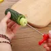 Vegetables Knife 1pc Potato Carrot Cucumber Chopper Stainless Steel Manual Spiral Carving Cutter Kitchen Tray Decoration_maomaolike.com
