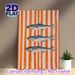 Sardine Themed Painting Poster, Realistic Sardines On Vibrant Orange Vertical Stripes Poster, Elegant Marine-inspired Decor Ideal For Kitchen And_maomaolike.com