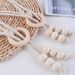 Nordic Tiebacks Handmade Cotton Wooden Beads Drilling No Installation Creative Curtain Fixing Rope For Homestays_maomaolike.com