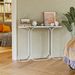 Console Table Narrow Sofa Table With Stable Metal Legs Entrance Table Home Decor Behind The Couch Table Modern Foyer Table For Living Room, Entryway, Hallway, White_maomaolike.com