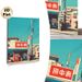 Japanese Street Corner Store Painting Poster, Vibrant Retro Illustrated Urban Scene Poster, Nostalgic Cityscape Decor For Home, Living Room And_maomaolike.com