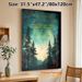 Starry Forest Inspirational Quote Painting Poster, Serene Watercolor-style Starry Night Pine Forest Poster, Thought-provoking Motivational Quote Decor_maomaolike.com