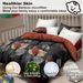 9 Piece Soft All-Season Washed Microfiber Cover Set , Queen/King/Calking Bedding Set With Pillowcases,Bedspread Print Curtains & Solid Curtains,Print, Moisture-Wicking, Soft ,Cooling, Easy Care_maomaolike.com