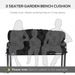 Outsunny Tufted Bench Cushions For Outdoor Furniture, 3-Seater Replacement For Swing Chair, Patio Sofa/Couch, Overstuffed, Includes Backrest, Black_maomaolike.com