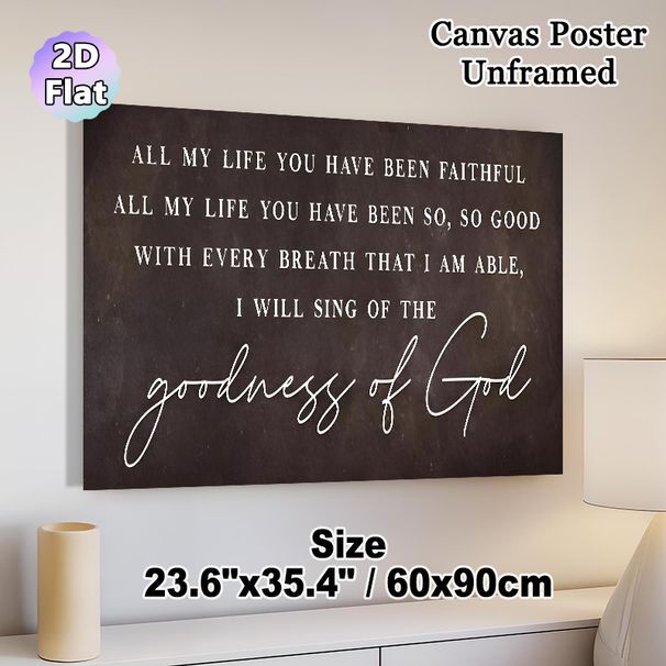 Religious Inspirational Verse Painting Poster, Vintage Dark-toned Minimalist Typographic Poster, Heartfelt Faith-based Message Ideal For Home, Living_maomaolike.com