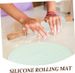 Cookie Rolling Mat Set Silicone Dough Mat Rolling Pin For Baking Non-stick Reusable_maomaolike.com