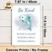 Kindness Dolphin Themed Painting Poster, Soft Watercolor Cute Dolphin Poster, Warm Kind-themed Quotes To Spread Positive Vibes, Ideal For Living Room_maomaolike.com